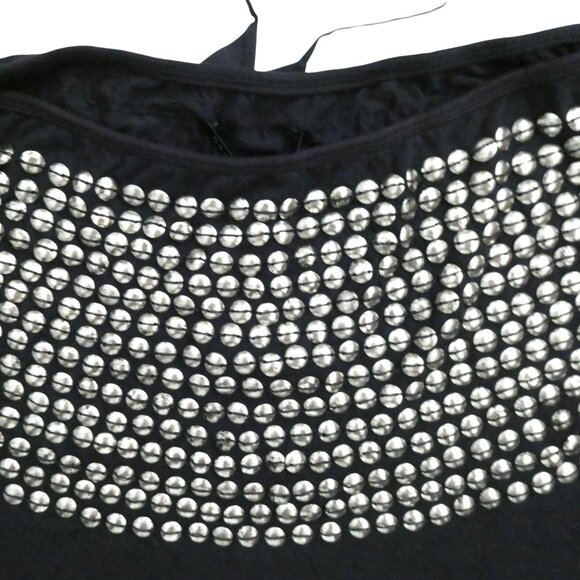 CECILIA DE BUCORT studded jersey top sz M NWT navy blue - Picture 5 of 7